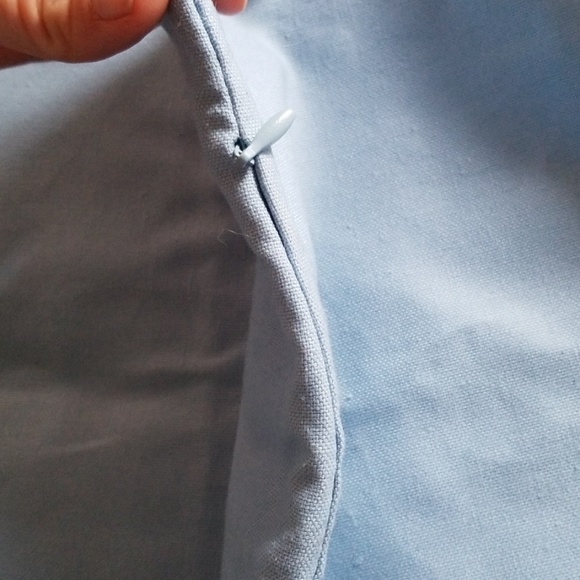 NWOT Set of 100% Cotton Blue Pillow Shams 26 x 26 - Picture 4 of 4